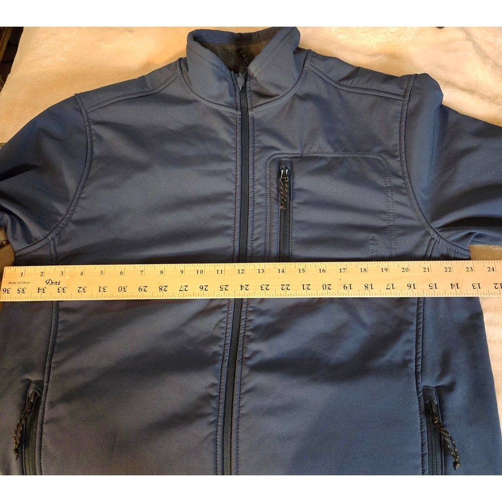 RedHead Softshell Jacket Mens  Blue Fleece Lined Full Zip Outdoor Coat - Picture 6 of 11